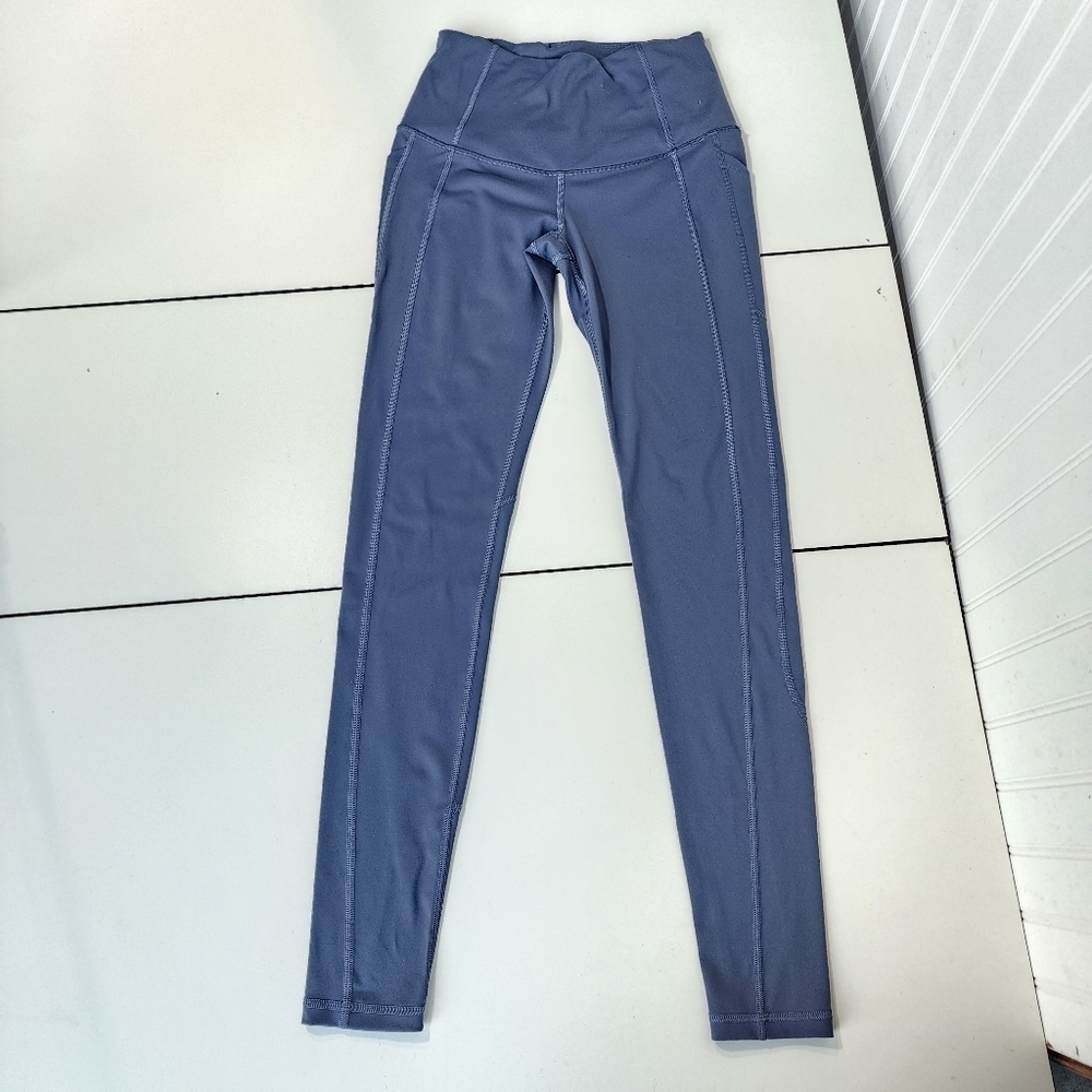 Victorias Secret Sport Knockout Legging Tight Gray Gym Yoga Pants Pockets Sz XS